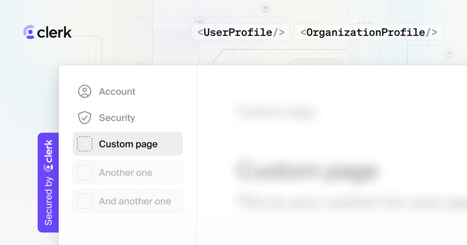 Custom Pages in User Profile