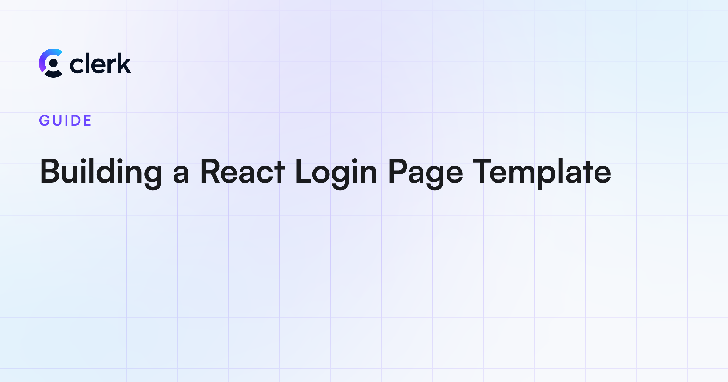 Building a React Login Page Template